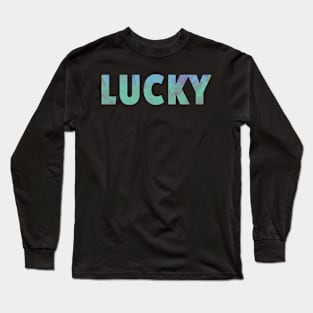 Crystal Lucky Blue Green Long Sleeve T-Shirt